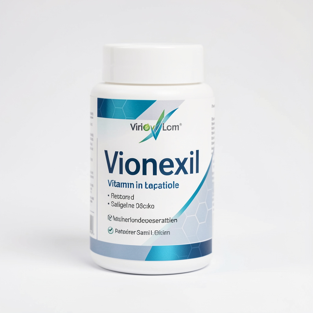 Vionexil natural complex bottle — front view with packaging